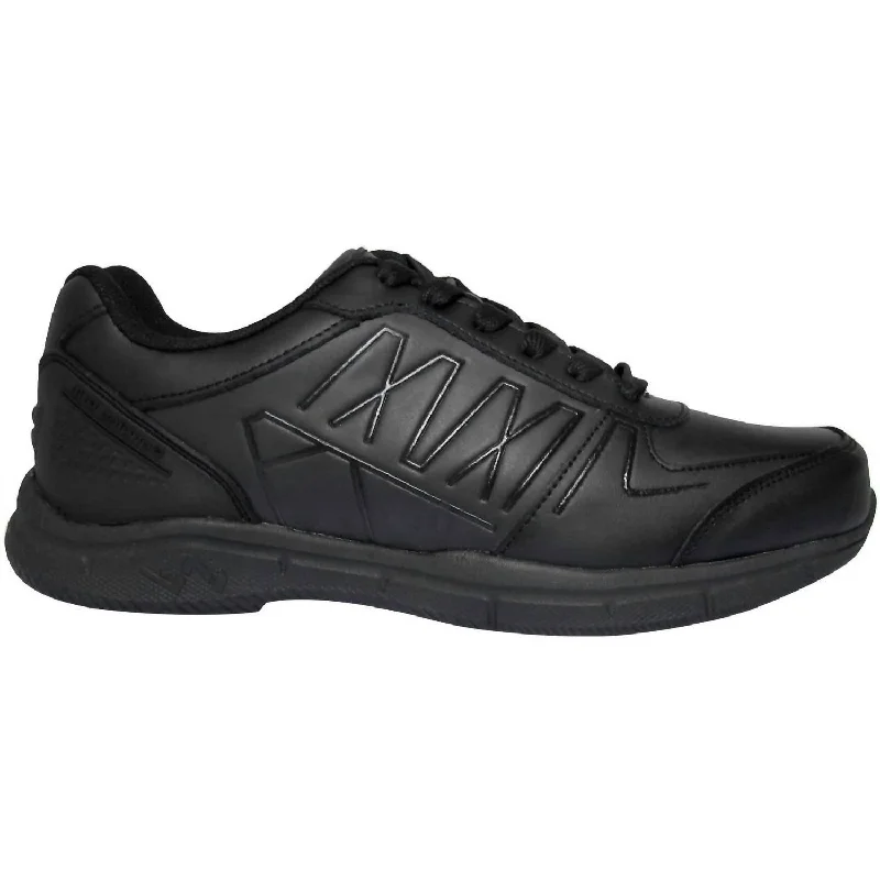 Men's Slip-Resistant Athletic Shoe - Medium Width In Black