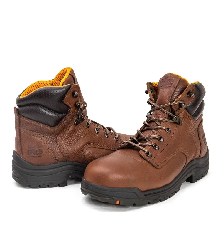 Men's Titan 6" Alloy Toe Boot - Wide Width In Brown