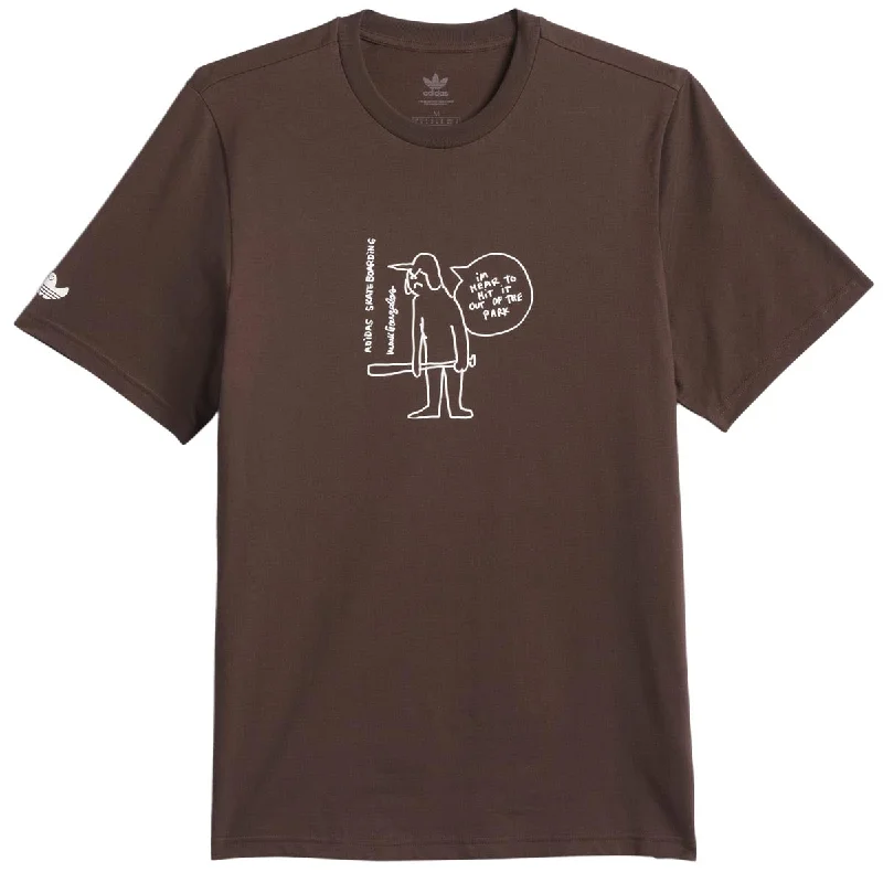 Adidas Shmoo G 3 T-Shirt - Dark Brown/Core White