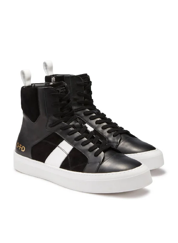 Men's Hi-Top Zip Sneaker In Black