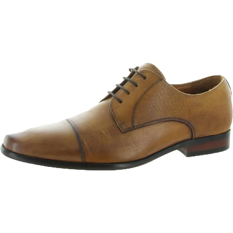 Postino Mens Leather Lace Up Oxfords