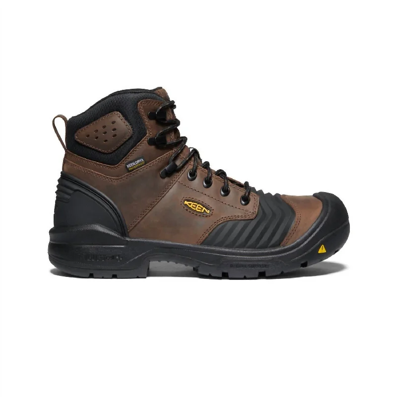 Men's Portland 6" Waterproof Boot In Dark Earth/black