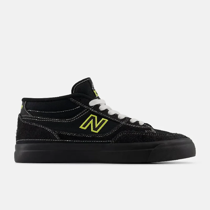 Men's Numeric Franky Villani 417 Black Cat Sneaker In Black/yellow