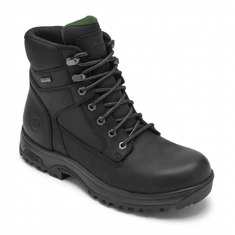 Men's 8000Works Waterproof 6" Plain Toe Boot - Medium Width In Black