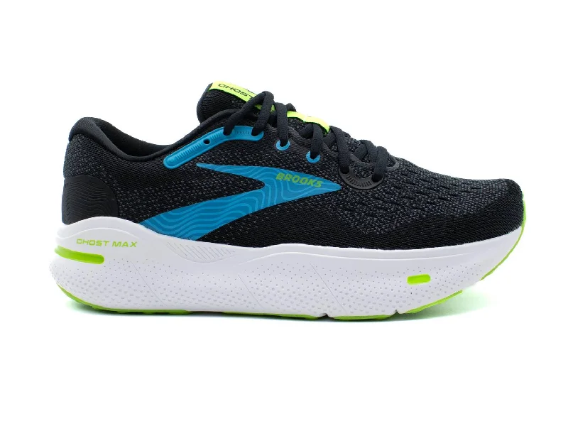 Men's Ghost Max Running Shoes In Black Atomic/blue/jasmine