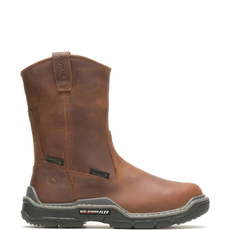 Men's Raider Durashocks Waterproof Met-Guard Carbonmax Work Wellington - Wide Width In Peanut