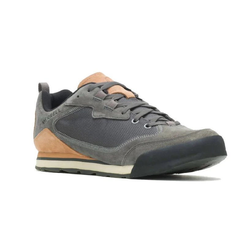 Men's Burnt Rock Travel Suede Sneaker Shoe In Granite