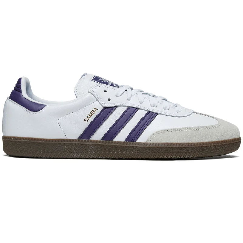 Adidas Samba Adv Shoes - Ftwr White/Core Purple/Gold Metallic