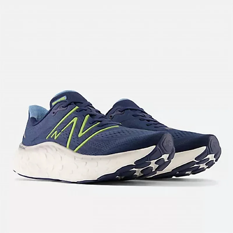 Men's New Balance Fresh Foam X More V4 Running Shoes ( D Width ) In Nb Navy / Cosmic Pineapple / Heritage Blue