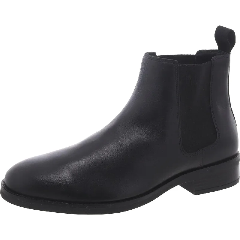 Mens Leather Pull On Chelsea Boots