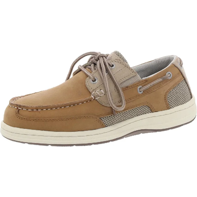 Mens Padded Insole Leather Boat Shoes