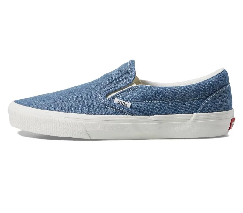 Men's Vans Classic Slip-On Sneaker In Threaded Denim