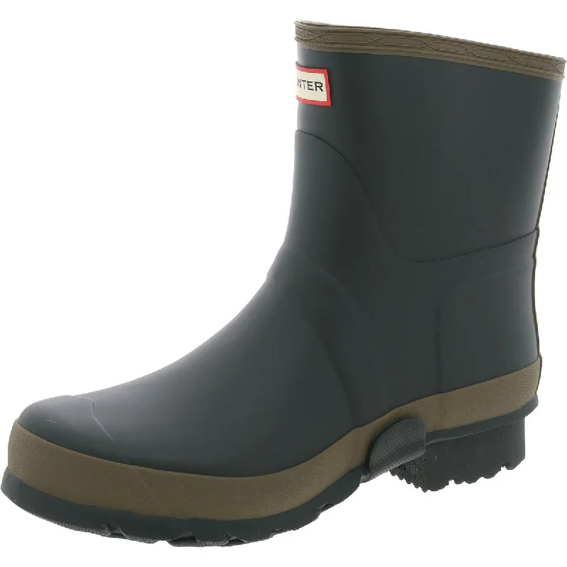 Mens Solid Rubber Rain Boots