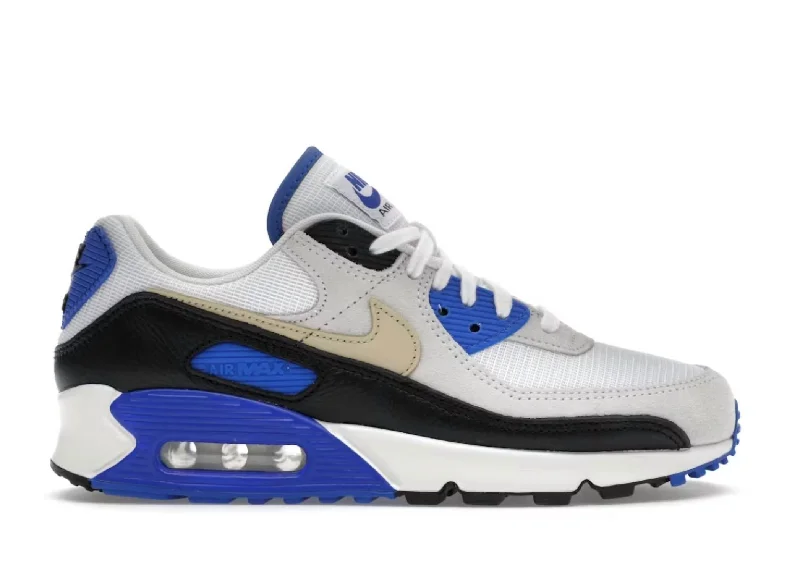 Men's Air Max 90 Premium Sneaker In White/khaki/racer Blue