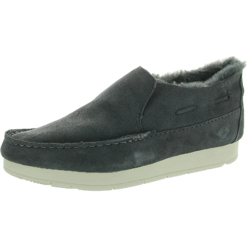 Moc-Sider Mens Faux Fur Faux Suede Slip-on Shoes