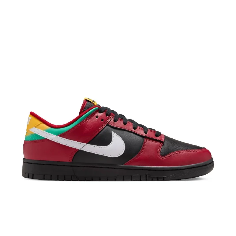 Men's Dunk Low Retro Ltd Tattoo Sneakers In Black/white-Gym Red-University Gold