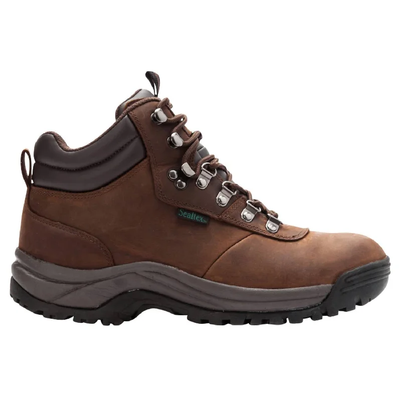 Men's Cliff Walker Boots - Wide Width In Brown Crazy Horse