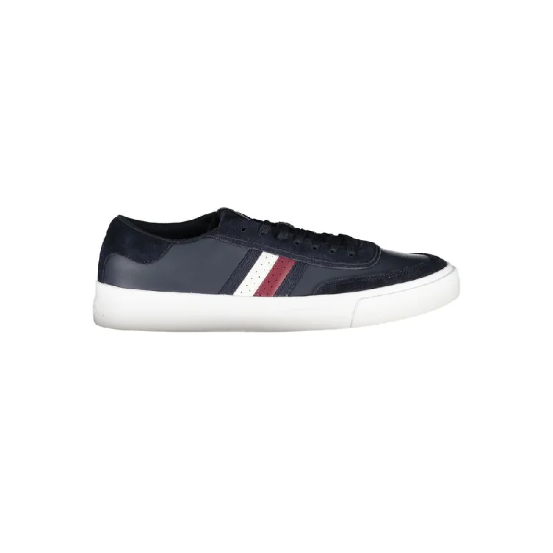 Tommy Hilfiger Sleek  Lace-Up Sneakers with Contrast Men's Accents