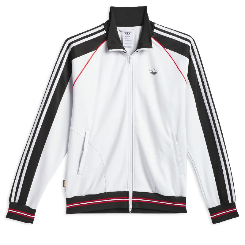 Adidas Tyshawn Track Jacket - Crystal White/Black/Better Scarlet