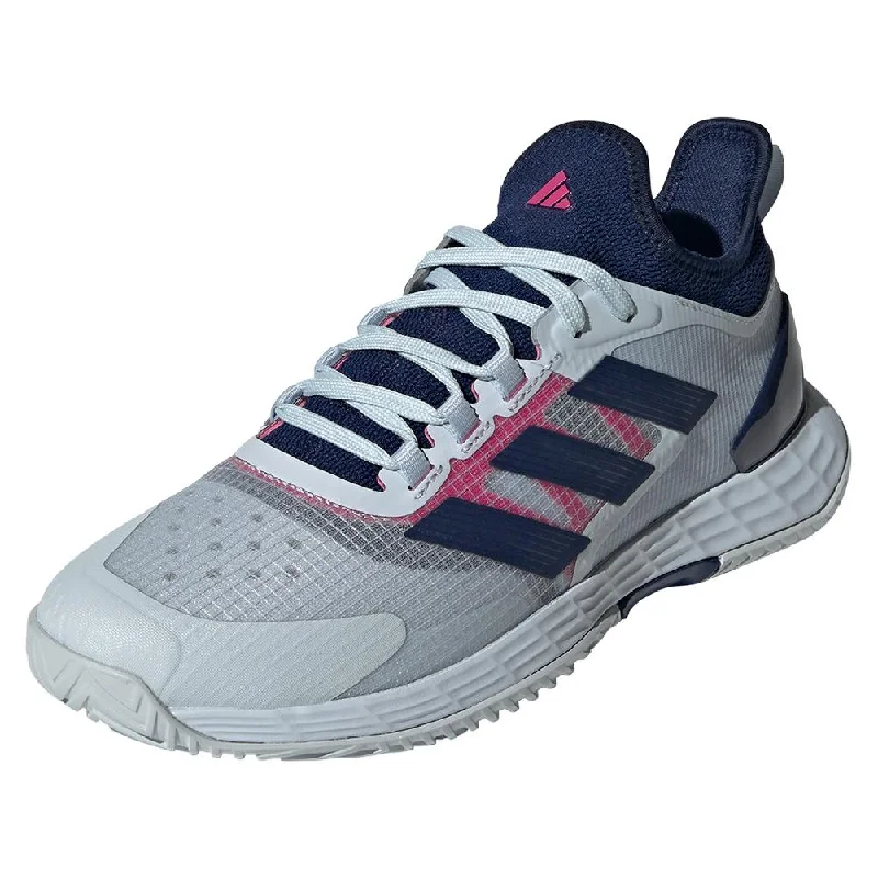 Mens Adizero Ubersonic 4.1 Tennis Shoes Halo Blue and White