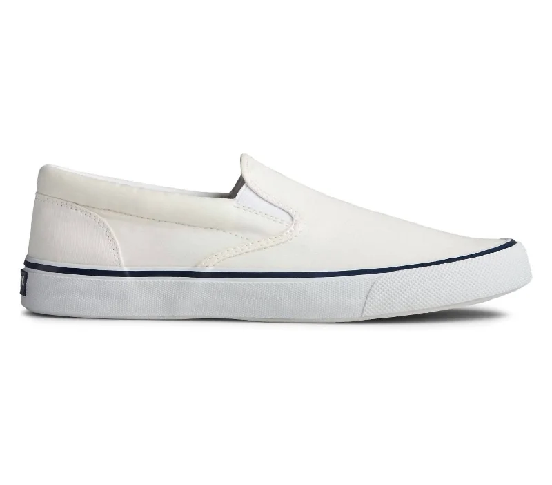 Men's Striper Slip On Sneaker In White