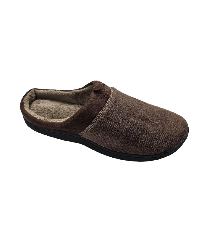 Men's Microterry Jared Clog Slipper In Dark Chocolate